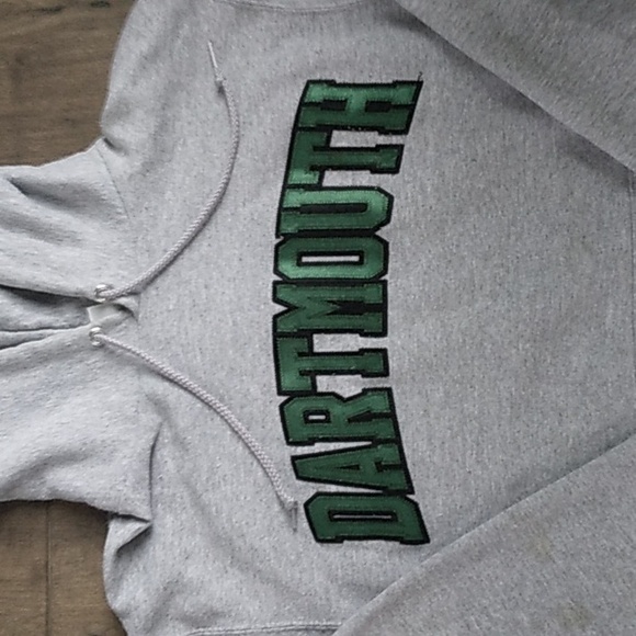 VTG CHAMPION DARTMOUTH SEWN ON LETTERS GRAY HOODIE WOMANS S - Picture 2 of 6